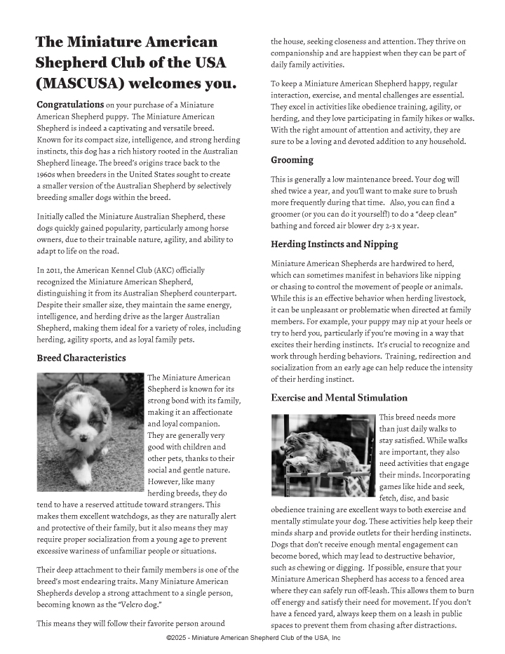 MASCUSA Welcomes You Flyer