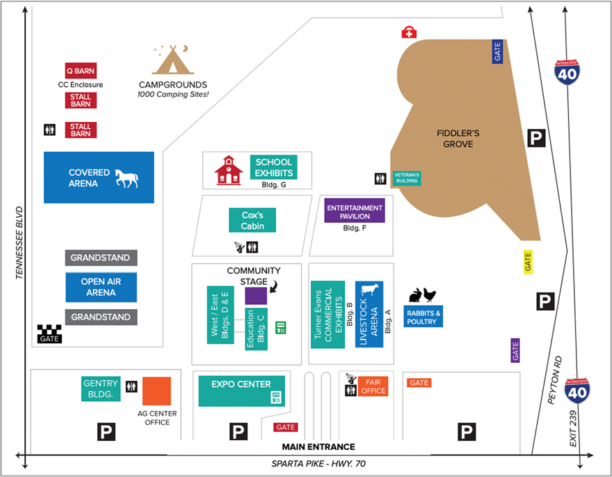 Map of Wilson County Fairgrounds